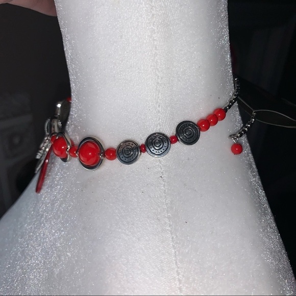 Zevar by Treska Red & Silver Necklace NWT - Picture 3 of 6